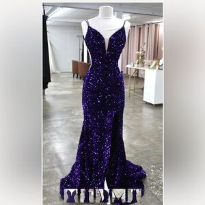 Glamorous Purple Sequin Gown